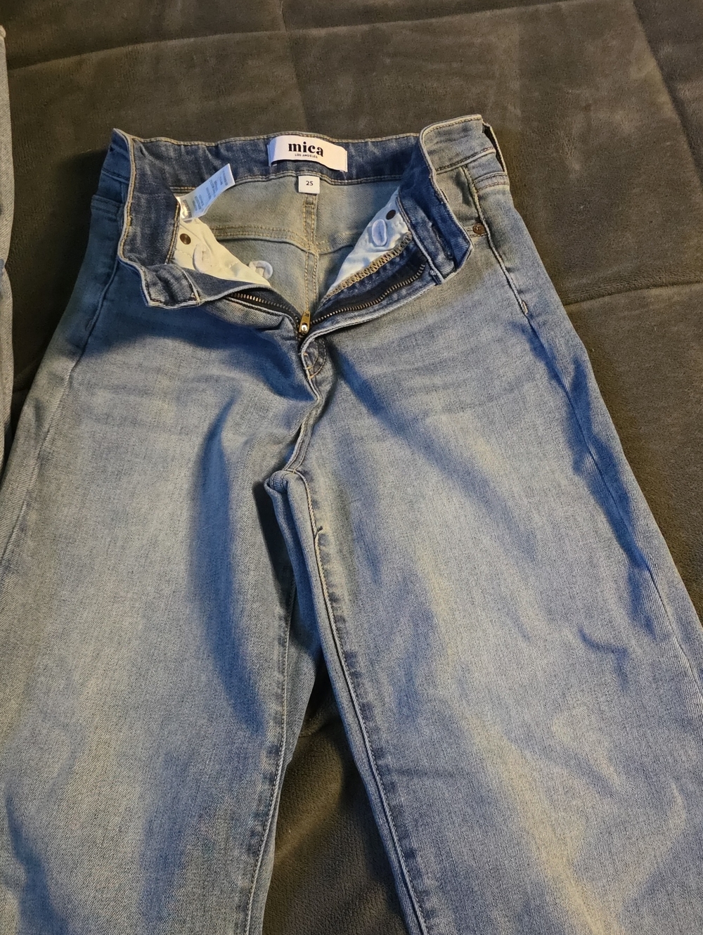 Mica Light Blue Slim Straight Womens  Jeans